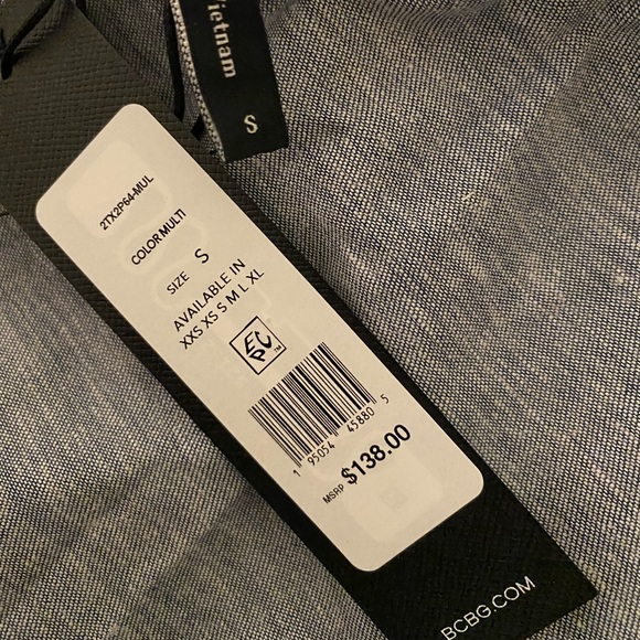 One shoulder chambray BCBG top - Picture 3 of 3